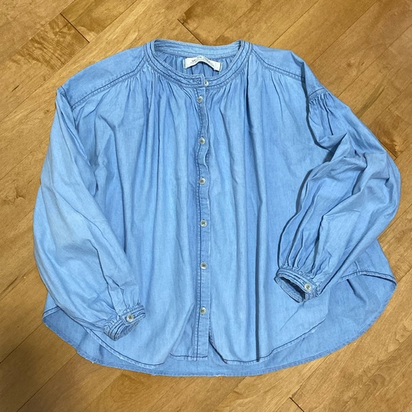 We the Free Chambray Blouse - Picture 2 of 9